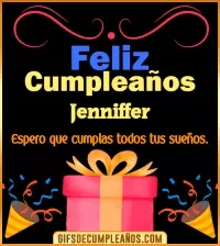 Mensaje de cumpleaños Jenniffer